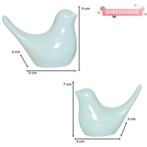 Creative Love Birds Showpiece for Home Decor (Light Green) Polyresin – 3.5 Inch - Image 3