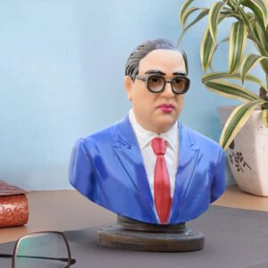 Dr. Ambedkar Colorful Bust Statue – 12 cm Decor - Image 1