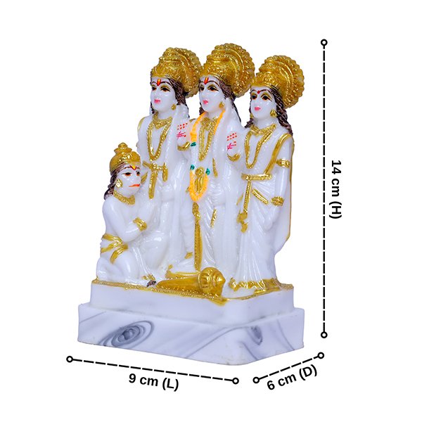 Ram Darbar Idol Showpiece (White) Marble - 6 Inch