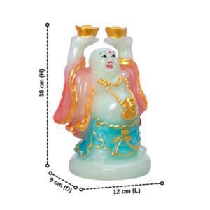 Radium Light Buddha with Gold Ingots for Wealth