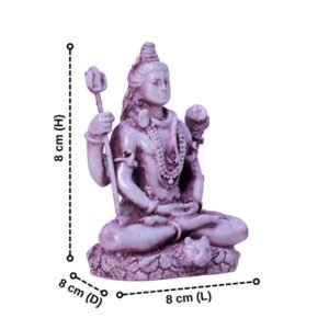 Lord Shiva Idol Statue Especially for Car Dashboard (Purple) Polyresin - 3 Inch - Image 3