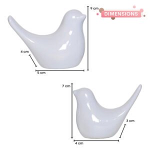 Creative Love Birds Showpiece for Home Decor (Light Grey) Polyresin – 3.5 Inch - Image 3