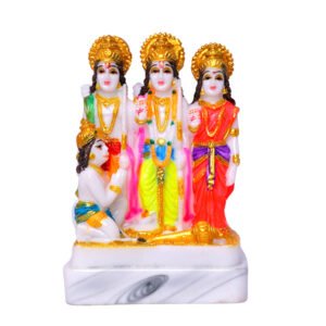Rama Darbar Idol Showpiece (Multicolor) Marble - 6 Inch