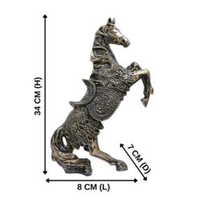 Antique Big Horse Showpiece for Home Decor (Polyresin) – 14 Inch