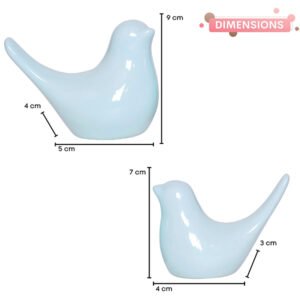Creative Love Birds Showpiece for Home Decor (Light Blue) Polyresin – 3.5 Inch - Image 3