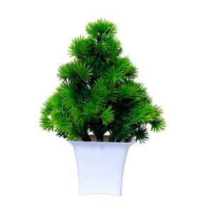 Green Artificial Plant Showpiece for Home Decor (Plastic) – 7 Inch - Image 2