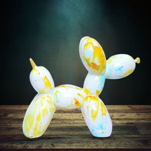Balloon Dog Showpiece for Home Decor (Multicolor) Polyresin - 7.5 Inch - Image 1
