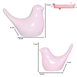 Creative Love Birds Showpiece for Home Decor (Light Pink) Polyresin – 3.5 Inch - Image 3