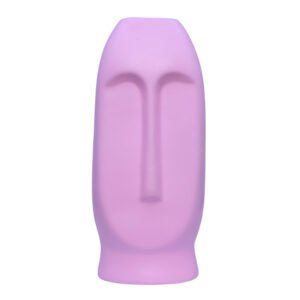 Human Face Flower Vases for Home Decor (Pink) Polyresin – 9.5 Inch - Image 2