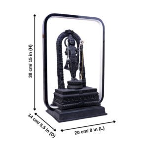 LED Ram Lalla for Home Decor (Black) Polyresin – 12 Inch