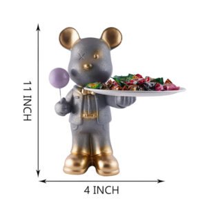 11-Inch Resin Bear Candy Tray – Stylish Storage Holder - Image 2