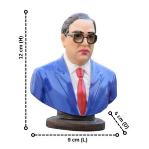 Dr. Ambedkar Colorful Bust Statue – 12 cm Decor - Image 2