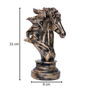 Antique Chess Horse Showpiece for Home Decor (Antique) Polyresin – 8 Inch - Image 3