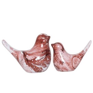 Creative Love Birds Showpiece for Home Decor (Brown & White) Polyresin – 3.5 Inch - Image 2