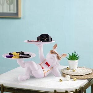 French Bulldog Tray Holder – Dual Tray Organizer 7 inch - Image 1