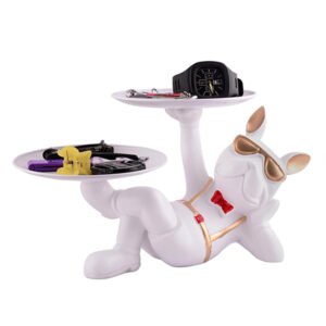 French Bulldog Tray Holder – Dual Tray Organizer 7 inch - Image 2