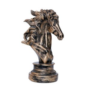 Antique Chess Horse Showpiece for Home Decor (Antique) Polyresin – 8 Inch - Image 2