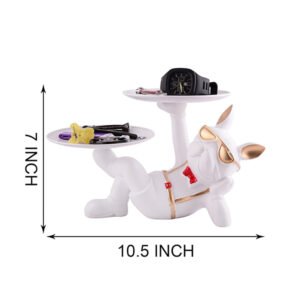 French Bulldog Tray Holder – Dual Tray Organizer 7 inch - Image 3