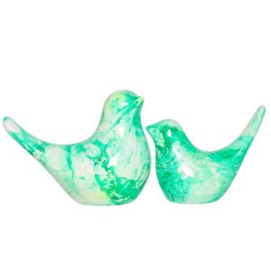Creative Love Birds Showpiece for Home Decor (Green & White) Polyresin – 3.5 Inch - Image 2