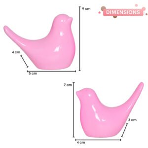 Creative Love Birds Showpiece for Home Decor (Pink) Polyresin – 3.5 Inch - Image 3