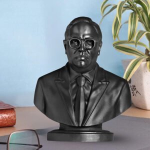 Dr. B.R. Ambedkar Bust – 12cm Black Finish Statue - Image 1