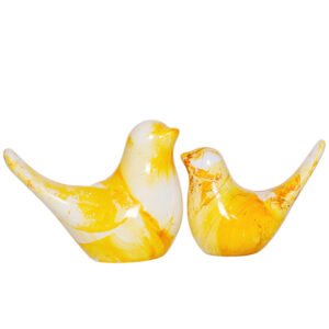 Creative Love Birds Showpiece for Home Decor (Red & White) Polyresin – 3.5 Inch - Image 2