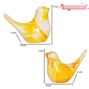 Creative Love Birds Showpiece for Home Decor (Red & White) Polyresin – 3.5 Inch - Image 3