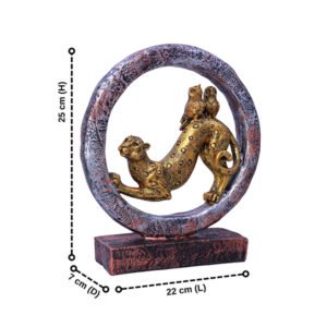 Antique Jaguar Showpiece for Home Decor (Polyresin)- 10 Inch - Image 3