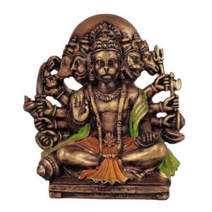 Panchmukhi Hanuman Idol Showpiece for Home Decor (Brown) Polyresin – 6 Inch - Image 3