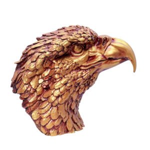Eagle Face Showpiece for Home Decor (Golden) Polyresin – 8.5 Inch - Image 3