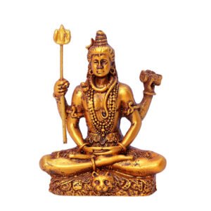 Lord Shiva Idol Statue Especially for Car Dashboard (Golden) Polyresin - 3 Inch - Image 4