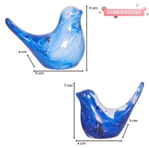 Creative Love Birds Showpiece for Home Decor (Blue) Polyresin – 3.5 Inch - Image 3