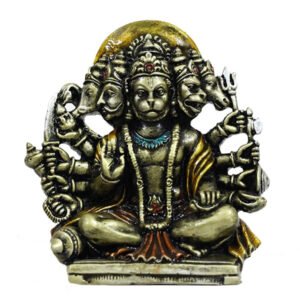 Panchmukhi Hanuman Idol Showpiece for Home Decor (Antique) Polyresin – 6 Inch