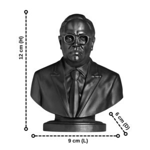 Dr. B.R. Ambedkar Bust – 12cm Black Finish Statue - Image 3