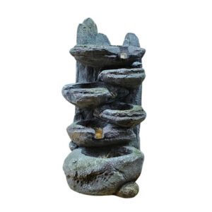 Water Fountain Showpiece for Home Decor (Black) Polyresin – 25 Inch - Image 2
