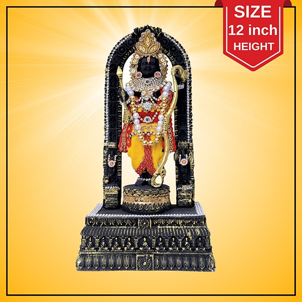Ram Lalla Idol Showpiece for Home Decor (Drees Work) Polyresin – 12 Inch