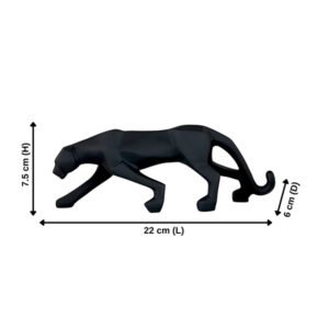 Jaguar Showpiece for Home Decor (Black) Polyresin – 3 Inch - Image 3