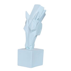 Grazing Horse Showpiece for Home Decor (Light Blue) Polyresin – 10 Inch - Image 3