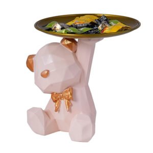 Mini Pink Bear Candy Holder – 10cm Cute Decor