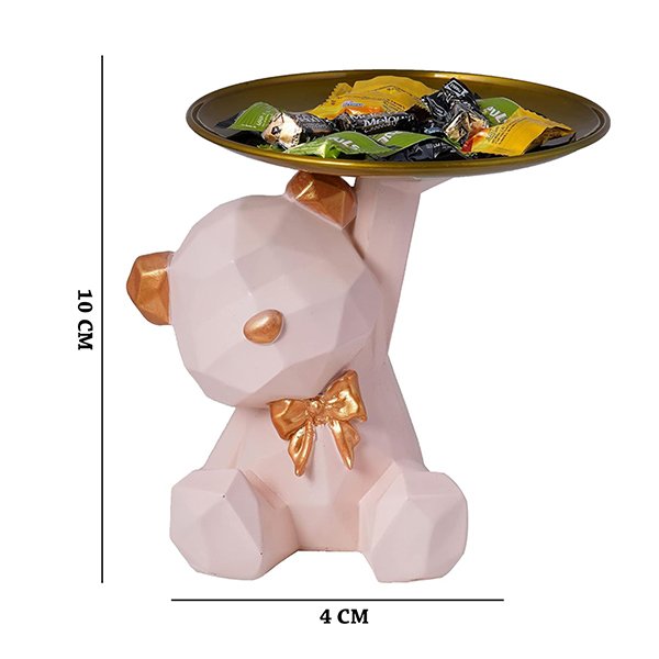 Mini Pink Bear Candy Holder – 10cm Cute Decor