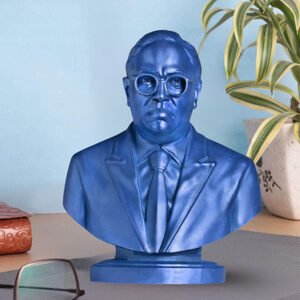 Dr. B.R. Ambedkar Bust – 12cm Blue Finish Statue - Image 1
