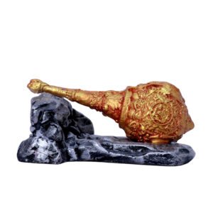 Hanuman Gada Showpiece Especially for Car Dashboard (Golden & Black) Polyresin - 1.5 Inch - Image 2