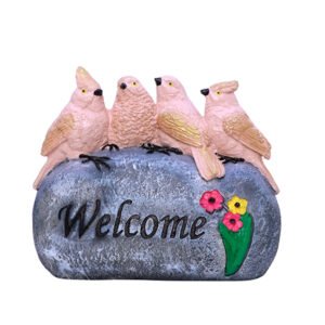 Welcome Sparrow Showpiece for Home Decor (Polyresin) - 7 Inch - Image 2
