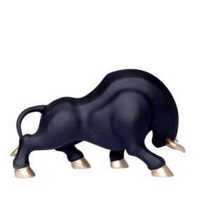 Bull Showpiece for Home Decor (Black) Polyresin – 7 Inch - Image 2