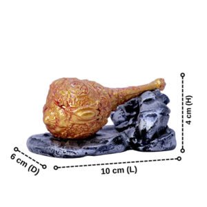 Hanuman Gada Showpiece Especially for Car Dashboard (Golden & Black) Polyresin - 1.5 Inch - Image 3