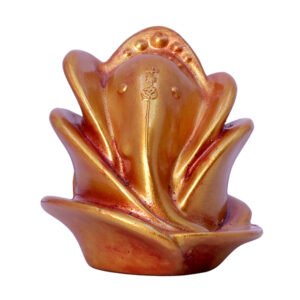 Rose Ganesha Showpiece Especially for Car Dashboard (Red & Golden) Polyresin - 3 Inch - Image 2