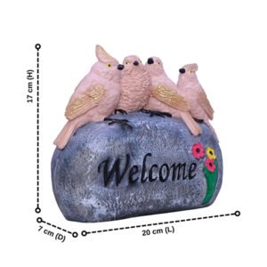 Welcome Sparrow Showpiece for Home Decor (Polyresin) - 7 Inch - Image 3