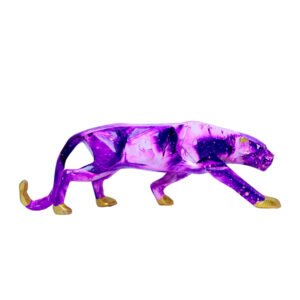 Jaguar Showpiece for Home Decor (Purple) Polyresin – 3 Inch - Image 2