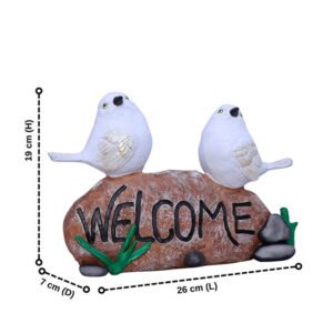 Welcome Sparrow Showpiece for Home Decor (Polyresin) - 7.5 Inch - Image 3