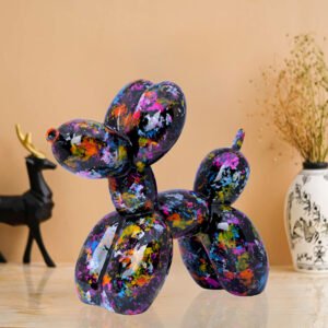 Balloon Dog Showpiece for Home Decor (Multicolor) Polyresin - 7.5 Inch - Image 1